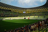 Full interior of the Stadion Gdańsk.