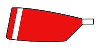 Image showing the rowing club's blade colours