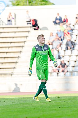 Saku-Pekka Sahlgren in RoPS - Asteras Tripolis match on 17th of July 2014.