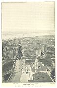 Blick von der Kuppel über das Rathaus nach Westen bis zum Hudson River