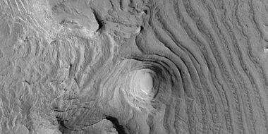 Close view of layers, as seen by HiRISE under HiWish program