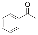 Skeletal formula of the acetophenone molecule