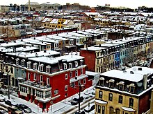 A view of a residential neighborhood