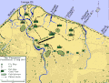 Initial U.S. Marine defenses at Lunga Point, Guadalcanal, Aug 12, 1942.