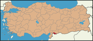 Localização da província de Kilis na Turquia