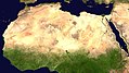 Image 7 Sahara Image credit: NASA A satellite image of the Sahara, the world's largest hot desert and second largest desert after Antarctica at over 9,000,000 km² (3,500,000 mi²), almost as large as the United States. The Sahara is located in Northern Africa and is 2.5 million years old. More selected pictures