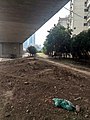 1号线跨线大桥下的江岸站南咽喉及小南区路基遗址（2023年2月）