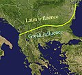 Linia Jirecek: romanizarea s-a produs la nord de aceasta.