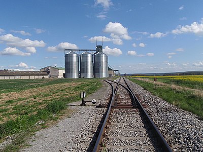 Haltestelle Unterpullendorf, heute Lagerhaus