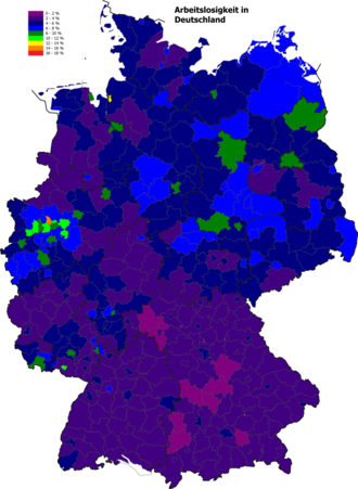 Oktober 2021 Bund: 5,2 % West: 4,9 % Ost: 6,5 %