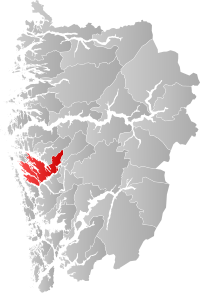 Kart som viser Alver kommune.