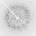 Image 11Image of X-ray diffraction pattern from a protein crystal (from Condensed matter physics)