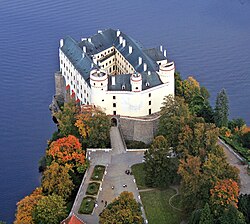 Zámek Orlík nad Vltavou - letecký pohled