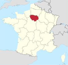 Vị trí Île-de-France ở Pháp