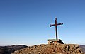 Summit cross atop Montecalvo, Italy