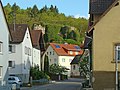 Ruïne Burg Zuzenhausen gezien vanuit het dorp