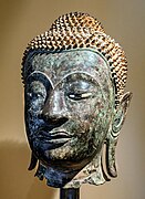 Head of Buddha, 16th century Sukhothai school Thailand - Musée Georges Labit, Toulouse