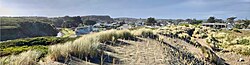 Himatangi Beach and Kaikokopu Stream from the dunes