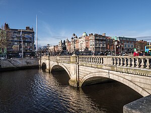 O'Connell Bridge à Dublin, Irlande.