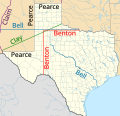 Image 42Proposals for Texas northwestern boundary (from History of New Mexico)