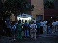 Believers paying homage to a shrine of the Santa Muerte on this "saint's" day of August 1 (2008). Shrine located on Calle Dr Duran, near Eje Central in Colonia Doctores