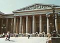 The main entrance to the British Museum