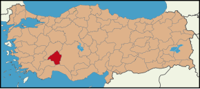 Isparta (provinca) na zemljevidu