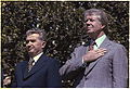 Romanian president Nicolae Ceaușescu during a visit to US and president Jimmy Carter, 1978.