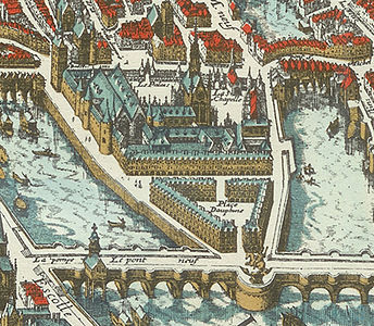 Detail of the Plan de Mérian, 1615