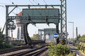 Spoorwegbrug in Oldenburg, Duitsland