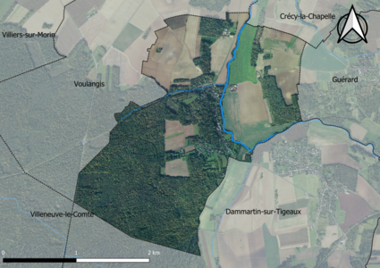 Carte orhophotogrammétrique de la commune.