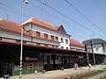 Railway station in Kúty, Slovakia