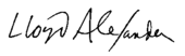 Signature de Lloyd Alexander