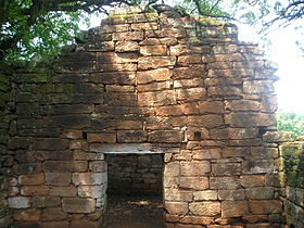 Remains of a house