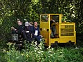 Last train on the Cadeby Light Railway – loco and stock now at Apedale.