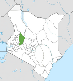 Location of Baringo County (Green)