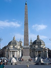 Rome, piazza del Popolo, obelisk.