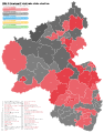 2016 Rhineland-Palatinate state election, Red is SPD, Black is CDU