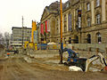 Europaplatz 2011 mit Baustelle für unterirdische Straßenbahnführung und Haltestelle (Kombilösung)