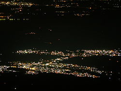 View of Theni and Periyakulam from the hills of Kodaikanal