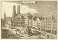 Engraving by Matthäus Merian shows the Marketplace of Munich