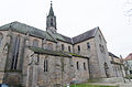 Dreischiffige Basilika von 1132 bis 1139, romanische Westvorhalle um 1200, im 14. Jahrhundert als Westchor ausgebaut, Ostchorerweiterung 1263–84, Hohenzollerngruft 1366, zweischiffiges gotisches Mortuarium 1412–33, steinerner Dachreiter 1427–33, im 18. Jahrhundert als evangelische Predigtkirche umgestaltet durch Gabriel de Gabrieli und Karl Friedrich von Zocha, purifizierende Wiederherstellung, Friedrich von Gärtner, 1853–66, Freilegung des romanischen Bestandes unter Beseitigung der gärtnerischen Formen, 1946–50 und 1955; zugehörig Heideckerkapelle, um 1200; mit Ausstattung