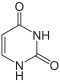 Structural formula of uracil