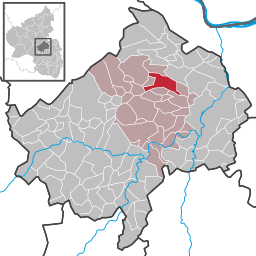 Läget för Wallhausen i Landkreis Bad Kreuznach