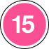 Pink circle with 15 in centre