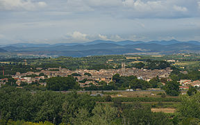 Pézenas, Hérault, France. General view from Southeast in 2013.