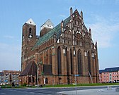 Satteldach der Marienkirche in Prenzlau, Uckermark