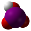 Space-filling model of iodic acid