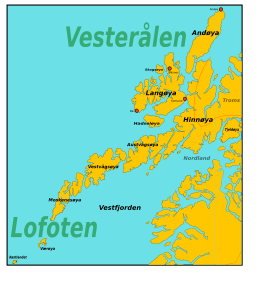 Kaart van Lofoten