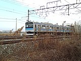 入出庫線を回送中の仙石線車両（2006年1月）